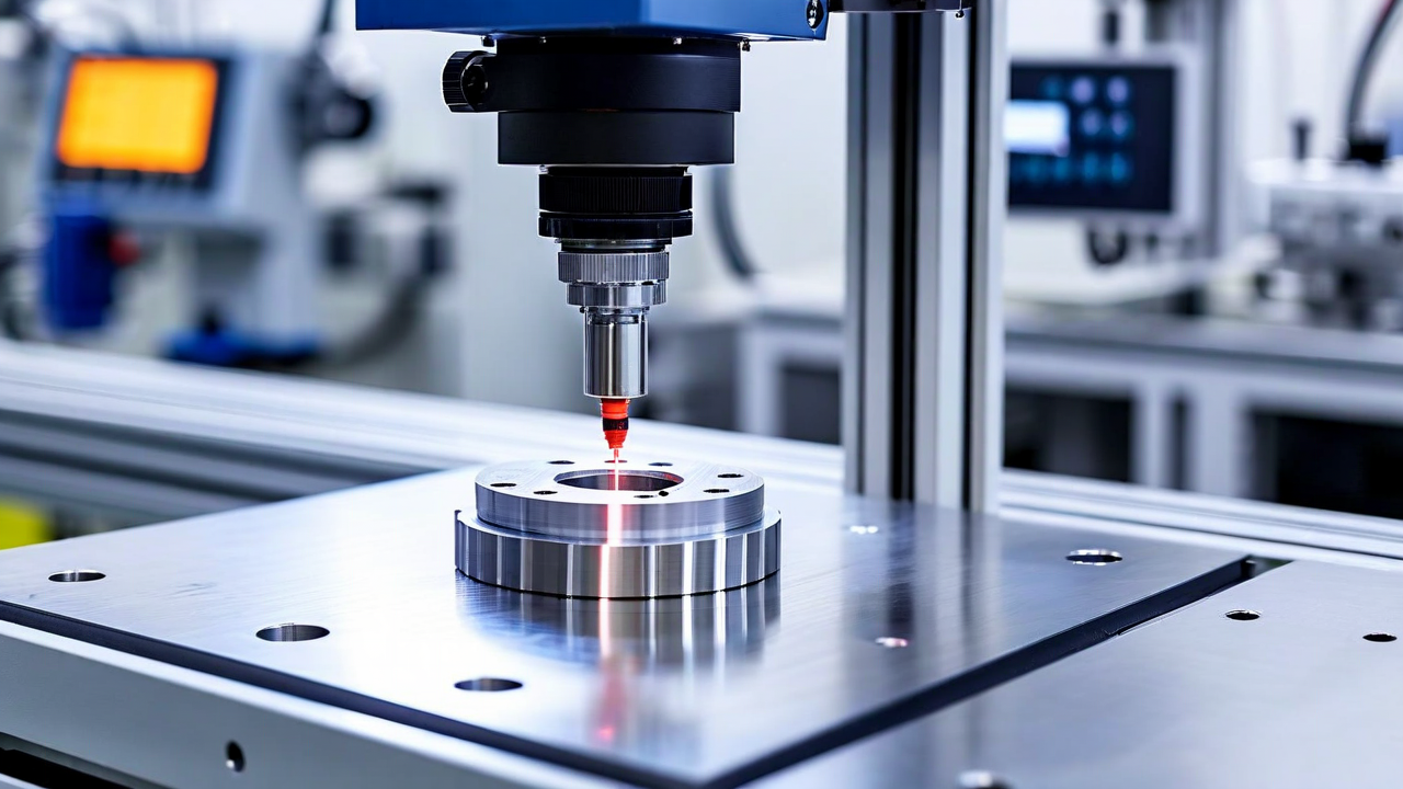 Side-by-side: CMM probe measuring precision part vs machine vision dimensional station